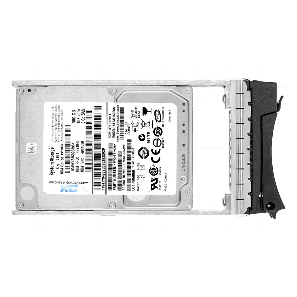 49Y1840 IBM HDD 300GB 10K SAS 6G 2.5" SFF HOT-SWAP FOR DS3524 EXP3524